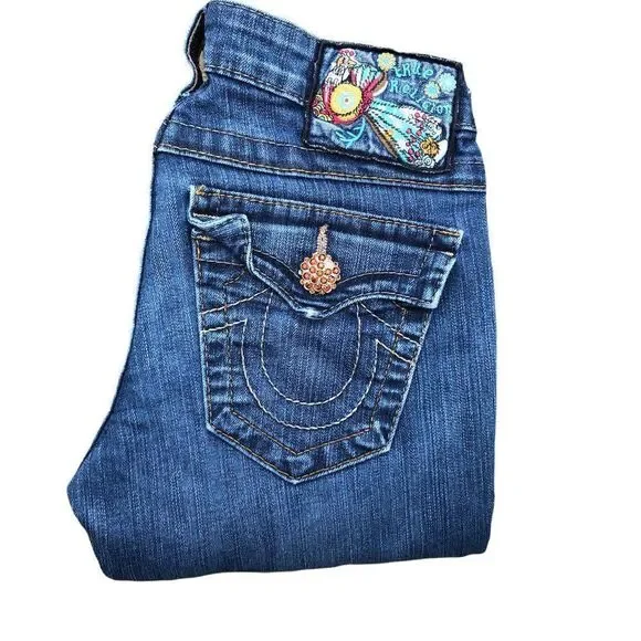 TRUE Religion Jeans Size 25 GEM STONE Blue - Picture 9 of 13